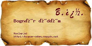 Bognár Ádám névjegykártya