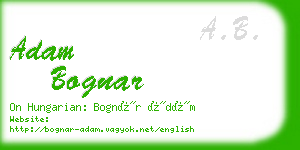 adam bognar business card